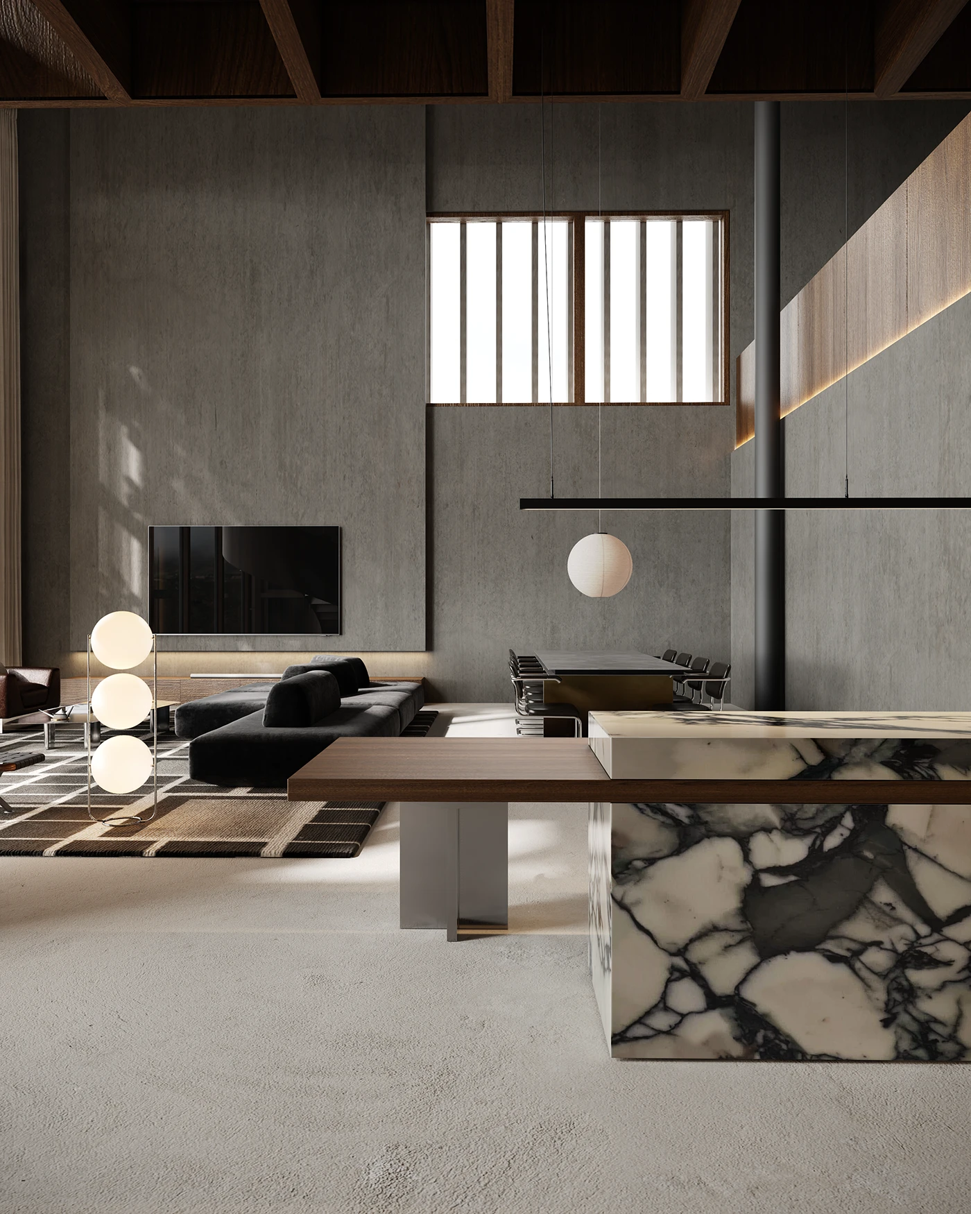 interior design  Render visualization modern Interior archviz living room architecture dining room living